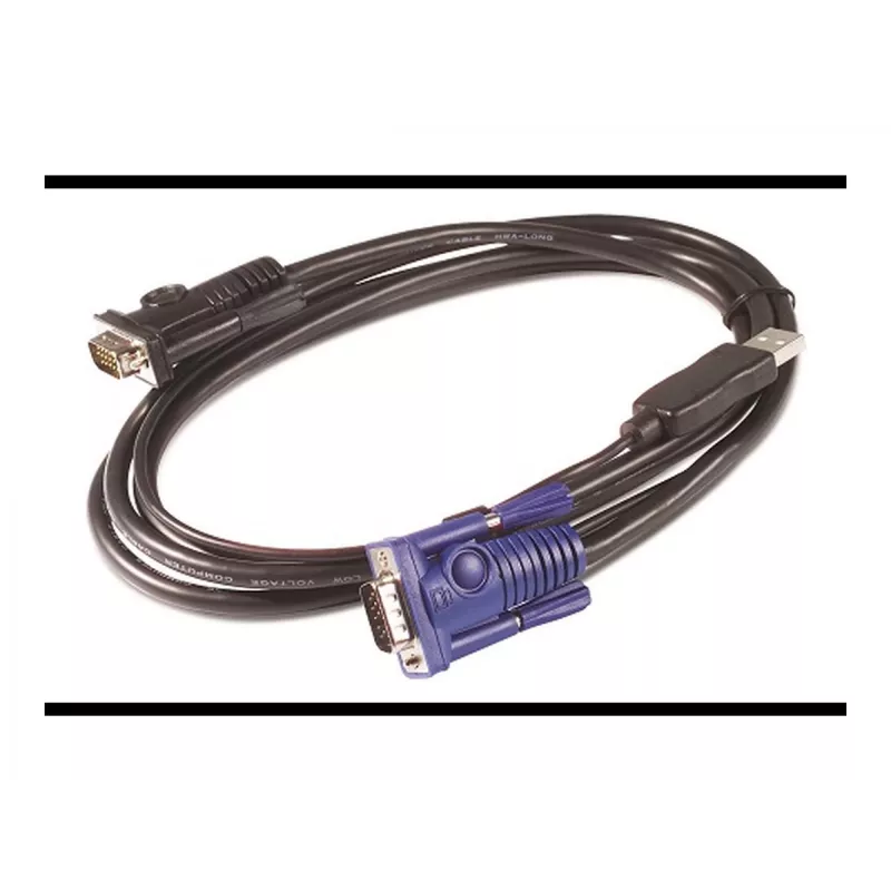 APC KVM USB Cable - 6 ft (1.8 m), 1.83 m, USB, USB, VGA, Black, USB-A