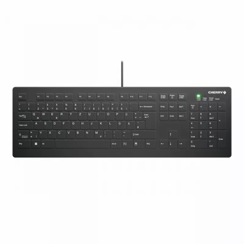 Keyboard CHERRY AK-C8112 Medical USB QWERTZ German Black White Full-size
