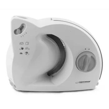 Electric food slicer ESPERANZA EKM017W — 150 W, 17 cm stainless steel blade, max slice 15 mm, stainless steel color, plastic housing