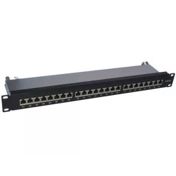 Patch panel 1U Alantec PK040 — 24 ports, 10GBase-T, RJ45, Cat6a, black