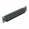 Fiber Optic Patch Panel DeLOCK 10 inch 12 Port SC Duplex green 1U black
