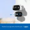 IP security camera TP‑LINK Tapo C246D — 3MP (2304×1296), 2.8 mm, 107.8° FOV, PTZ dual-lens, IP65, Wi‑Fi/Gigabit, microSD up to 512 GB