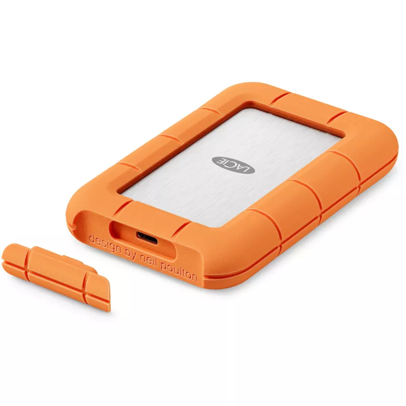 External SSD LaCie STND4000400 4 TB USB4 Gen 3x2 Thunderbolt USB Type-C, Orange/Stainless steel