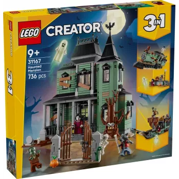Construction toy LEGO Creator 3-in-1 Haunted House model 31167 — 736 pieces, 3 builds, 5 minifigures