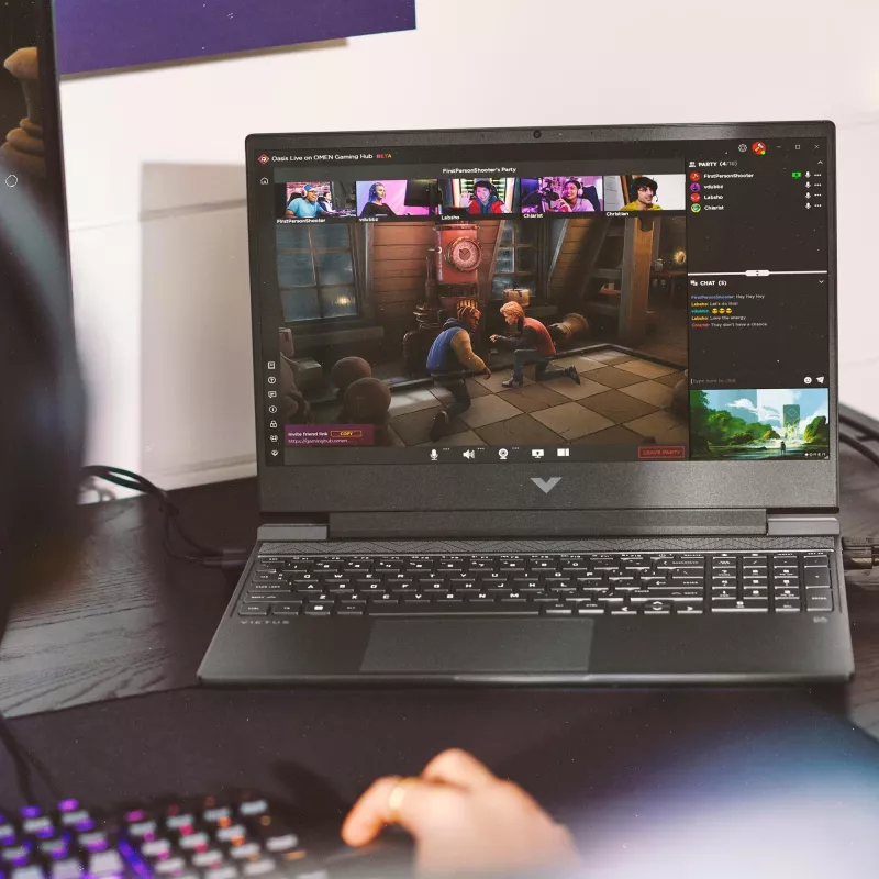 Laptop HP Victus 15-fb3040nw — 15.6 inch FHD 144Hz, AMD Ryzen 7 7445HS, 16GB DDR4 3200MHz, 512GB SSD, NVIDIA GeForce RTX 4050 6GB, FreeDOS, English keyboard