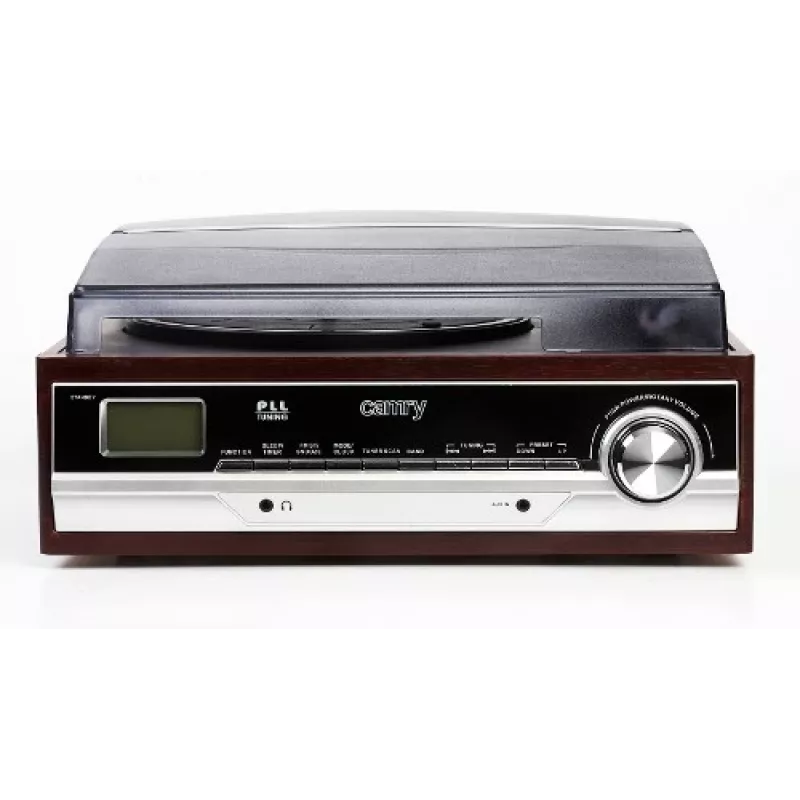 Camry Premium CR1113 Belt-Drive Turntable with Radio, Black