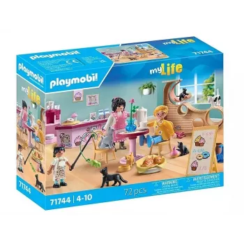 Playset PLAYMOBIL My Life 71744 Cat Café with Figures, playset for children
