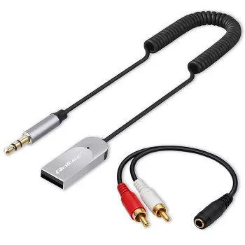 Wireless audio receiver adapter QOLTEC HiFi BT6.0 2xRC – Bluetooth audio receiver for speakers and car stereo