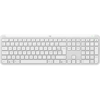 Logitech Signature Slim K950 - Keyboard - 100% - full size - Wireless - Bluetooth 5.1 LE - AZERTY - French - Off-White (920-012454)