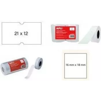 Printer label APLI 100910 White Permanent Adhesive 2.1x1.2cm