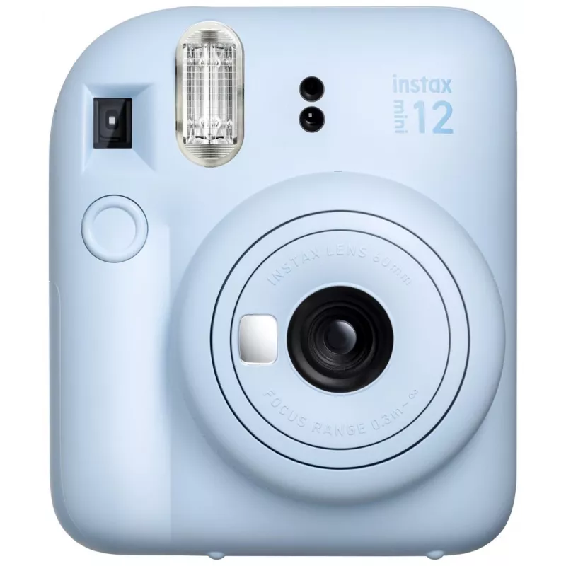 Instant camera Fujifilm Instax Mini 12 Blue — 86 x 54 mm prints, 60 mm focal length, electronic shutter