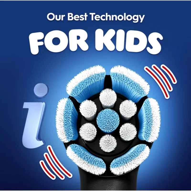 Electric Toothbrush BRAUN Oral‑B iO Kids Marvel Spiderman — rechargeable, 3 modes, 2‑minute music timer, travel case, 1 brush head, lithium‑ion