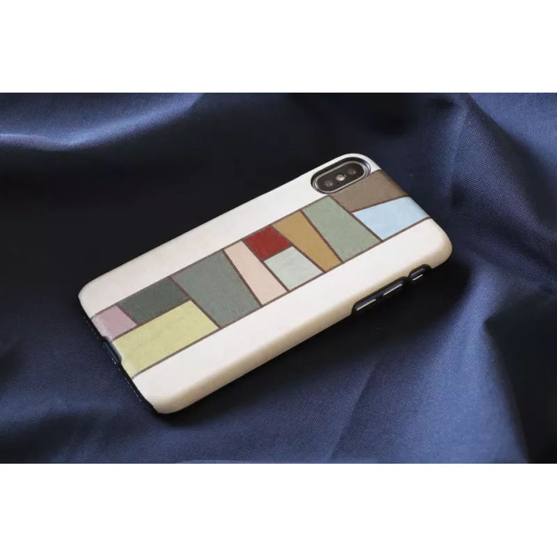 Smartphone case man and wood for iPhone X/XS — white