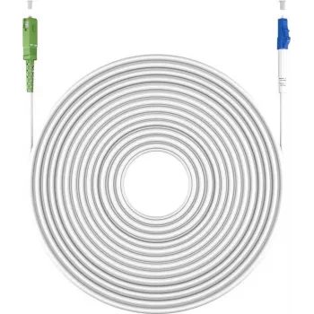 Goobay 59608 Fibre Optic Cable 1 m SC/APC LC/UPC FTTH OS2 White (59608)