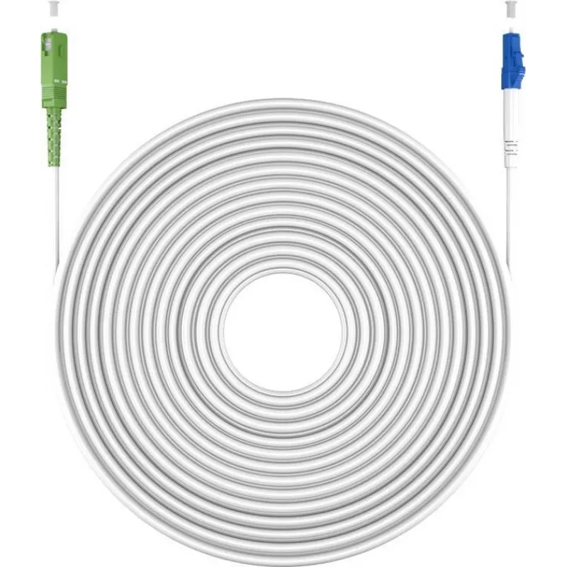 Goobay 59608 Fibre Optic Cable 1 m SC/APC LC/UPC FTTH OS2 White (59608)