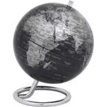TROIKA Globe Galilei tabletop clock G1304-BKSI/CH — black and silver