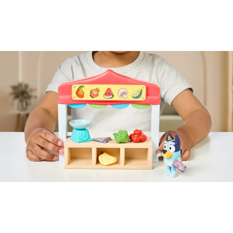 Toy figures set TMTOYS Mini Bluey Grocery store BLU17555 – mini character set for play
