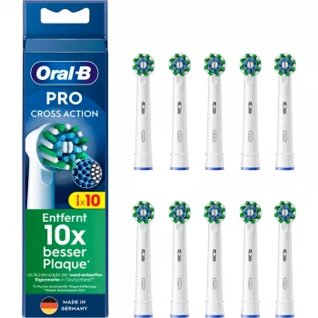Oral-B CrossAction replacement toothbrush heads, 10 pcs, white