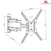Maclean Mc-743 - Vesa Monitor-/TV Mount, 13-50 Black, 30 Kg