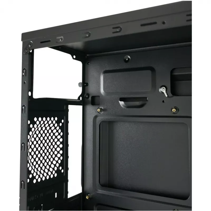LC Power Classic 7040B - MDT - ATX - no power supply - Black, brushed aluminium / Black - USB/Audio