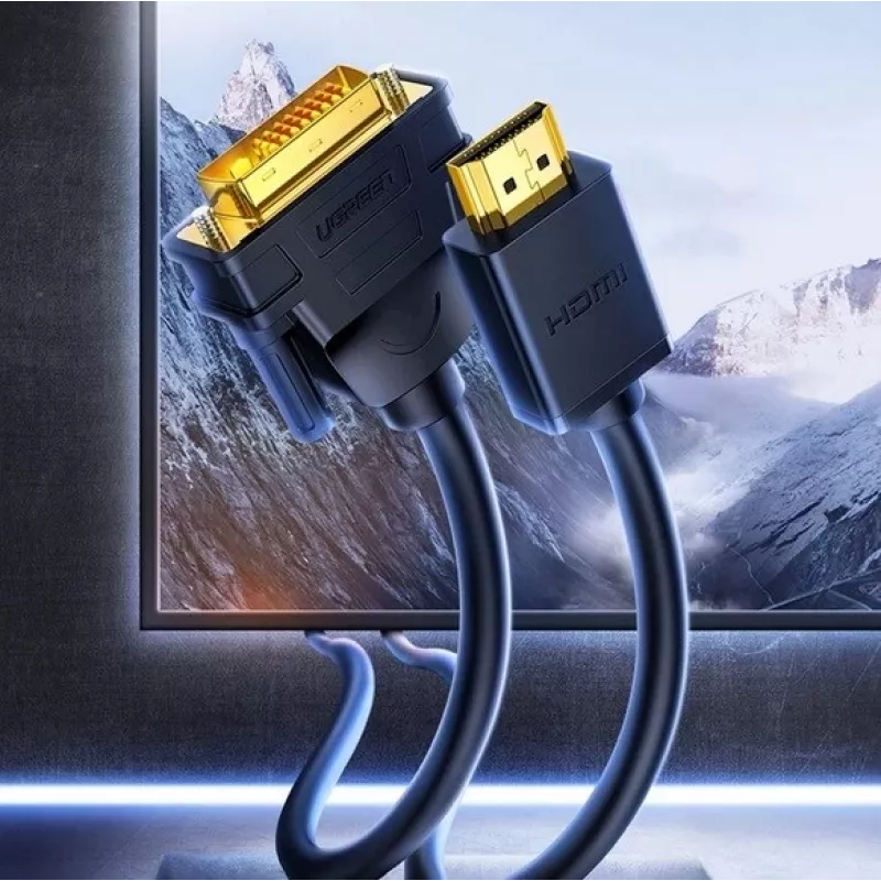 UGREEN DVI to HDMI adapter cable HD106 — DVI (male) to HDMI (male), 1.5 m, FHD 1080p / 3840×2160