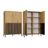 KAMARO 4DK SLIM/GŁ OAK ARTISAN DISPLAY CABINET