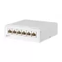METZ CONNECT E-DAT - Patch Panel - CAT 6a - RJ-45 X 6 - Pure White (130862-21C-E)