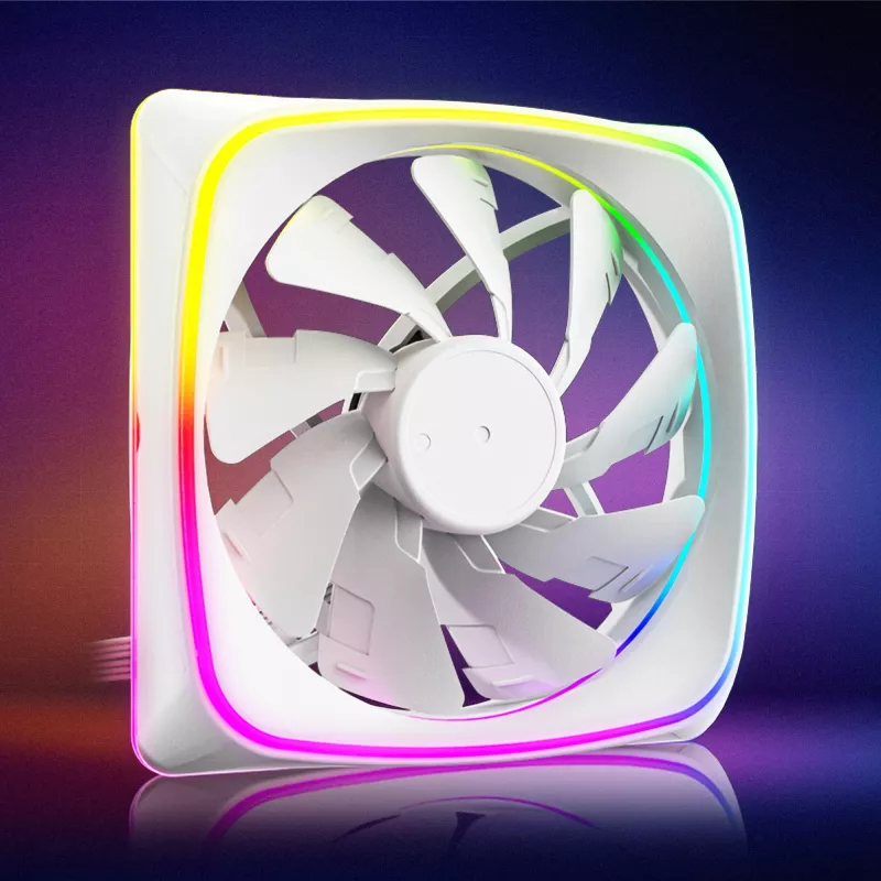 120mm Case Fan Sharkoon SHARK Lights RGB PWM White — RGB lighting, PWM speed control
