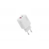 AC USB Charger DIGITUS 20W, 1x USB-C, 1x USB-A, Input 100–240V, White