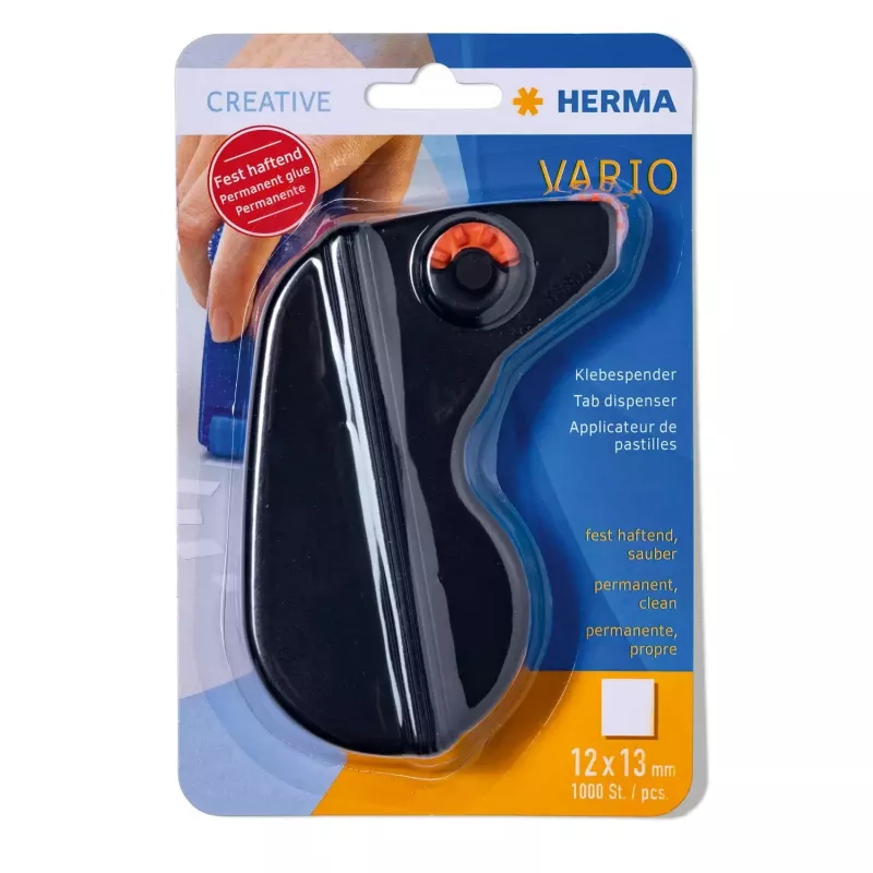 Tab dispenser HERMA Vario permanent black 1000 paper stickers