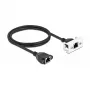 DeLOCK Network Extension Cable Cat.6A 1m S/FTP RJ45 Black