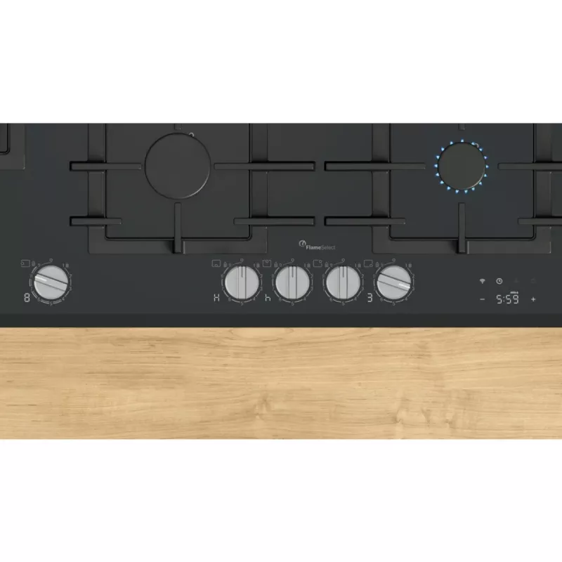 Bosch Serie 8 PRS9A6H40 hob Black Built-in 90 cm Gas 5 zone(s)