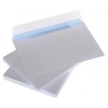 Envelopes with stripe C5 162x229 mm, white 80g x 50 pcs