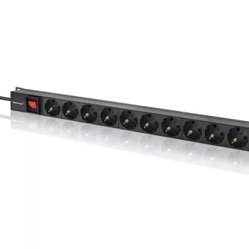 Qoltec Aluminum PDU for RACK | 16A | 16 x Schuko | Vertical | 1.8m