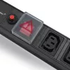 Qoltec 53998 Power strip for RACK 19 | 1U | 10A | PDU | 8xIEC C13 | 2m