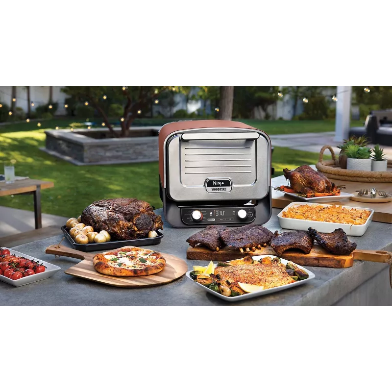Ninja Woodfire OO101EU Electric Outdoor Oven, Pizza Oven and Smoker, 2400 W