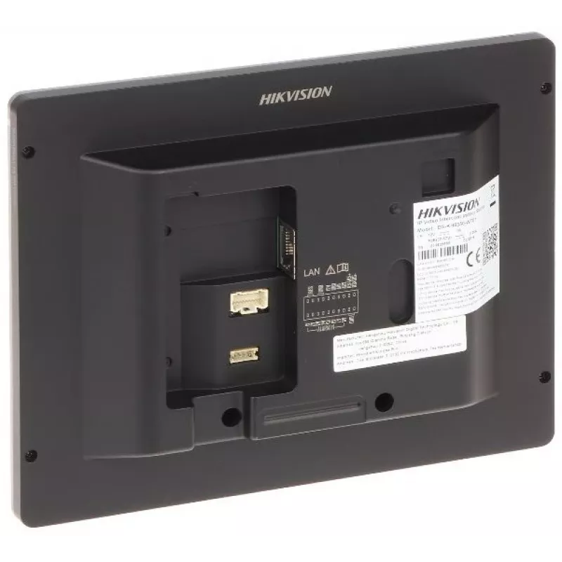 Video intercom Hikvision DS-KH8350-TE1 7 inch IPS touchscreen, PoE, SIP, MicroSD slot, 1024×600, Aluminium housing, Black