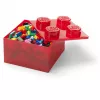 LEGO Brick 4 Red Transparent – 4x2 stud transparent red building brick