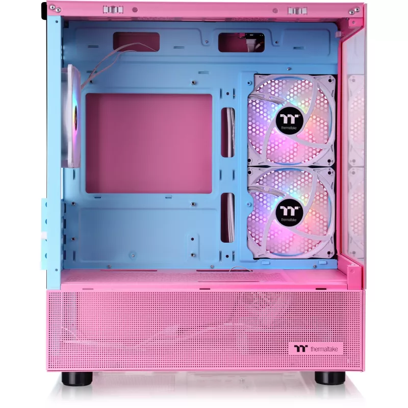 View 170 TG ARGB , Tower-Enclosure pink, Tempered Glass x 2