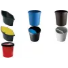 Helit H6105818 Waste Bin Round Plastic Yellow (H61058-18)