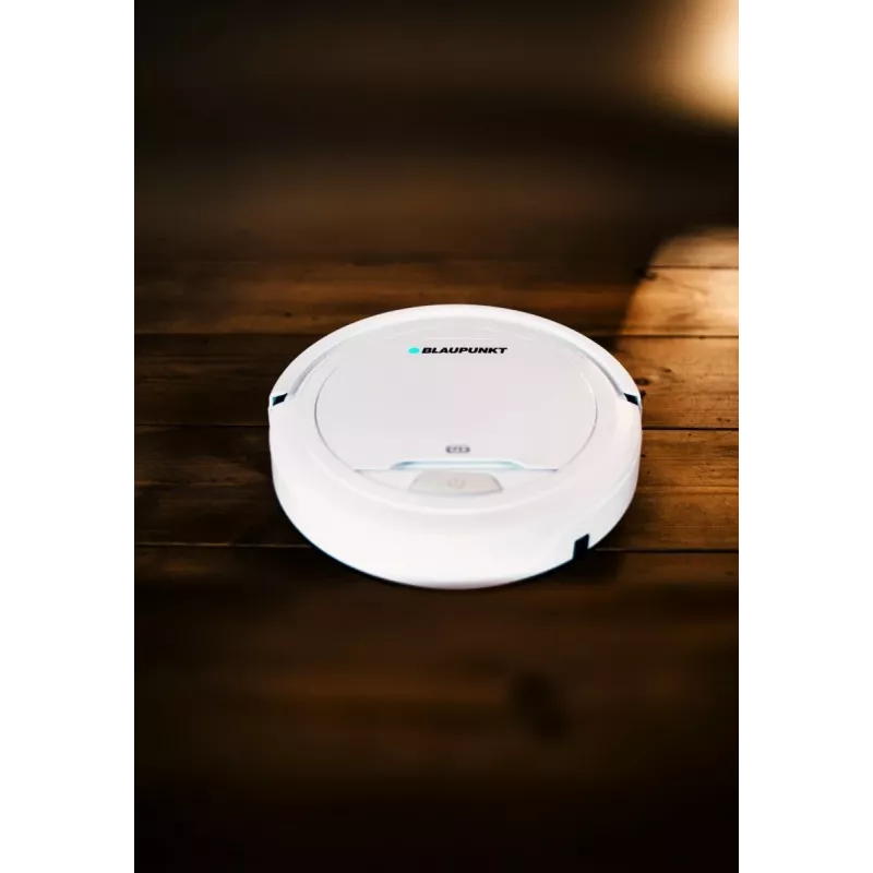 Robot vacuum BLAUPUNKT RVC201 — round, white, bagless 0.5 L dust container, 55 min runtime