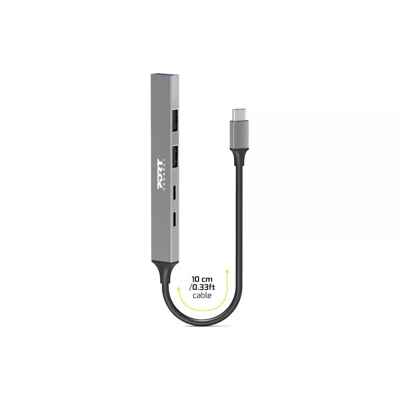USB Hub Port Designs 900163 Type-C 5000 Mbit/s Silver