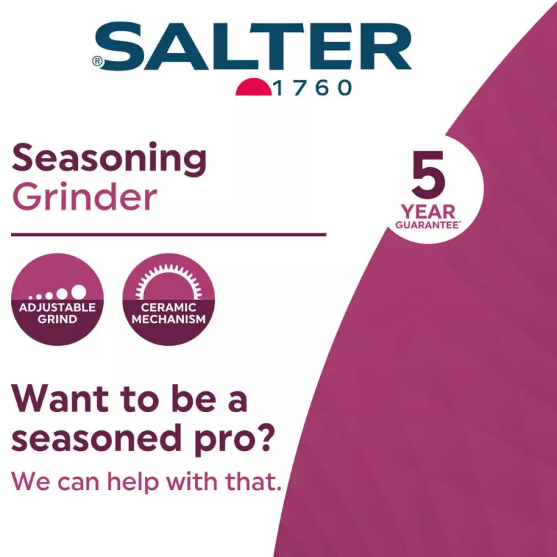 Salt and pepper grinder Salter BW12946EU7, adjustable coarseness, ceramic mechanism