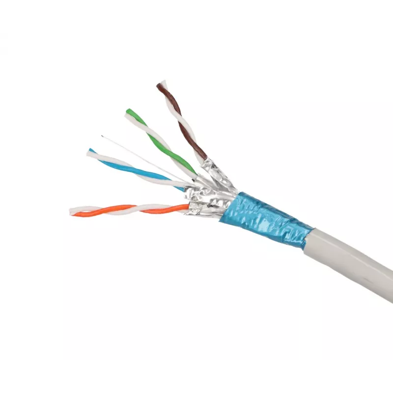 Network Cable Extralink Twisted pair CAT6A FTP (F/FTP) V2 Indoor 500M Grey