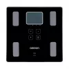 Electronic personal scale Omron VIVA — square, black, max 150 kg, 100 g accuracy, body fat/BMI/BMR, 30-user memory