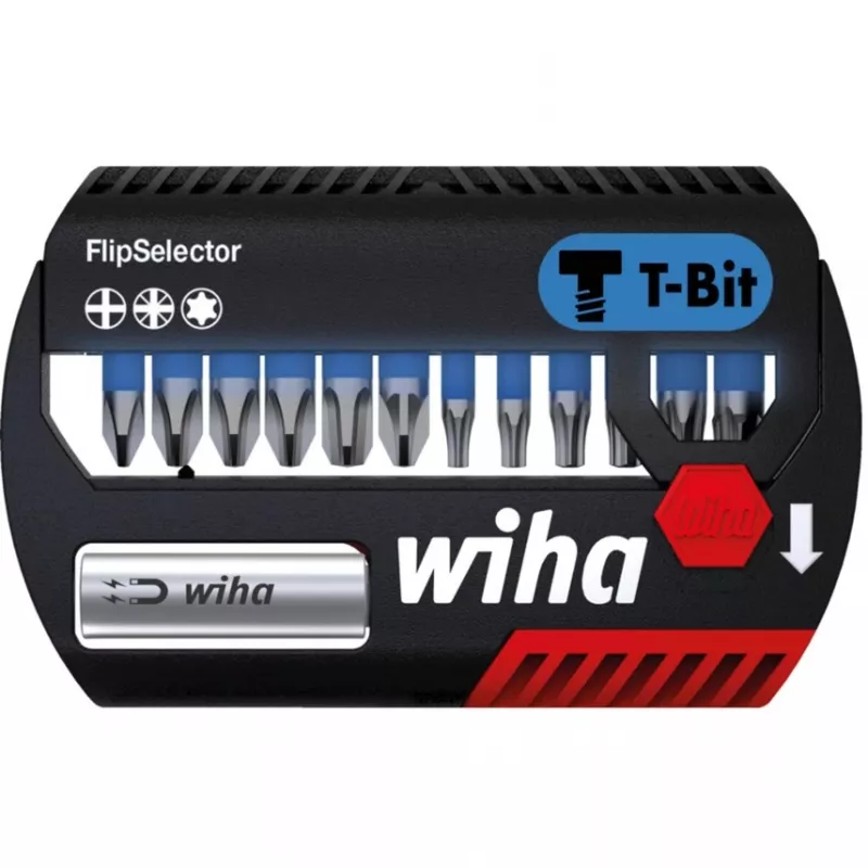WIHA 41824 - Bit-Set FlipSelector, 13-piece mixed, 25 mm, T-Bit (41824)