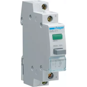Circuit breaker Hager SVN411 — 1-pole MCB, 17.5 mm width, IP20