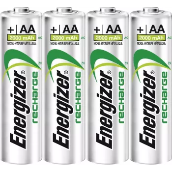 Energizer ACCU Recharge Power Plus NiMH Rechargeable AA Batteries 2000mAh 4 Pack