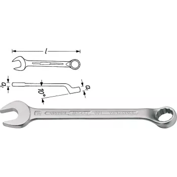 Hazet Ring-Open-End Spanner Wrench Size 10 mm 603-10 (603-10)