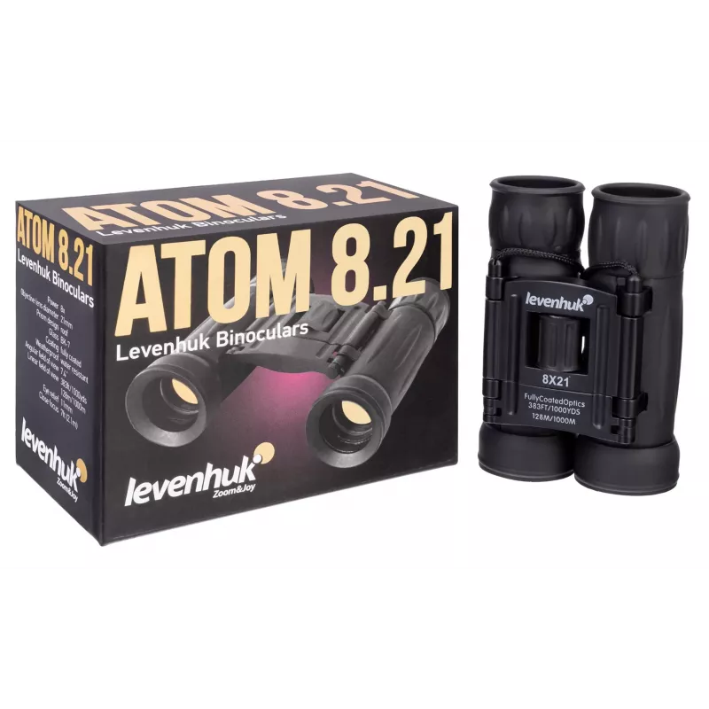 Binoculars Levenhuk Atom 8x21 Roof Black Magnification 8x